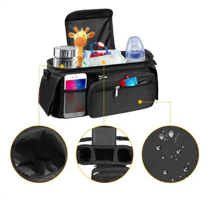 Adjustable Straps Stroller Organizer with Cup Holder